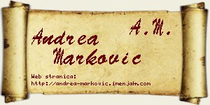 Andrea Marković vizit kartica